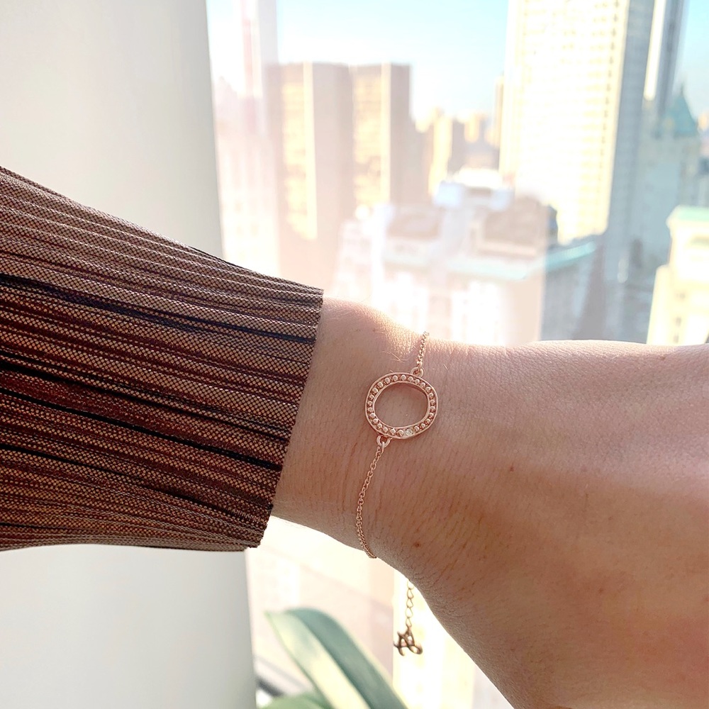 Organic Swarovski Adore Rose Gold Bracelet
